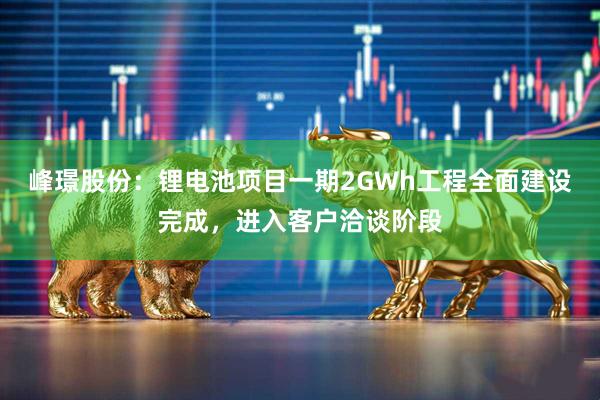 峰璟股份：锂电池项目一期2GWh工程全面建设完成，进入客户洽谈阶段