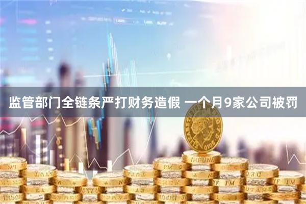 监管部门全链条严打财务造假 一个月9家公司被罚