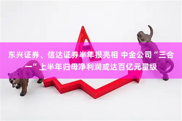 东兴证券、信达证券半年报亮相 中金公司“三合一”上半年归母净利润或达百亿元量级